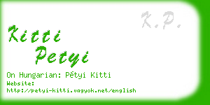 kitti petyi business card